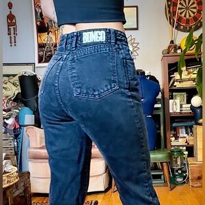 Vintage High Waisted BONGO Black washed denim jeans